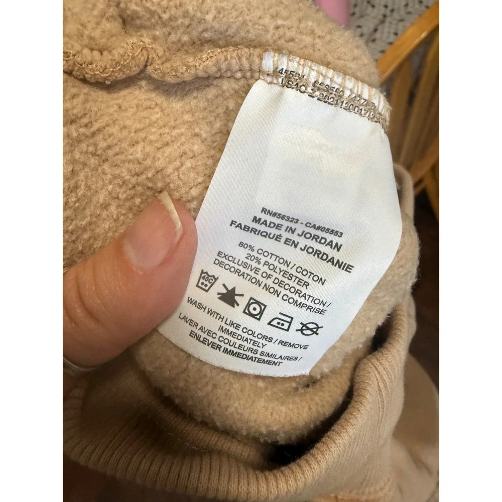 Nike Kids Phoenix Fleece High‎ Waisted Sweatpants Tan Beige XS CJ1820-200
